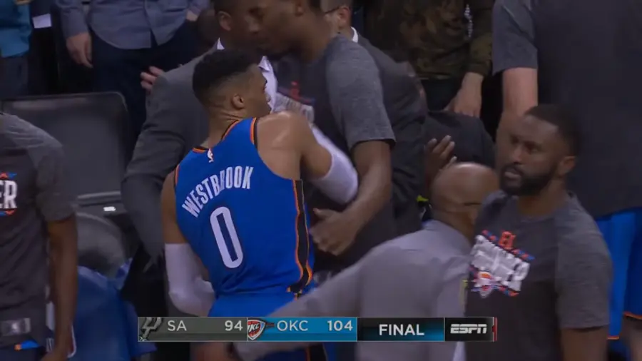 San Antonio, un altro ko: Westbrook trascina Oklahoma (104-94)