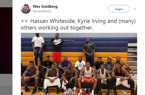 Irving si allena a Miami con Whiteside e Wall